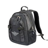 Black backpack with rubber handle