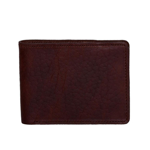 Bison tanned leather wallet