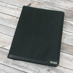 Black writing pad padfolio