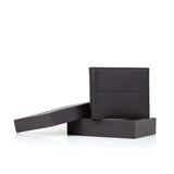 Black billfold with gift box