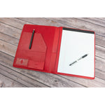 Red Leather Padfolio Writing Pad